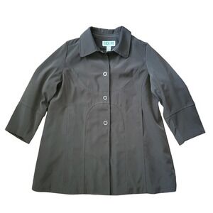 Weather Solutions Women's Green Snap Closure Insulated Jacket- Size 1X